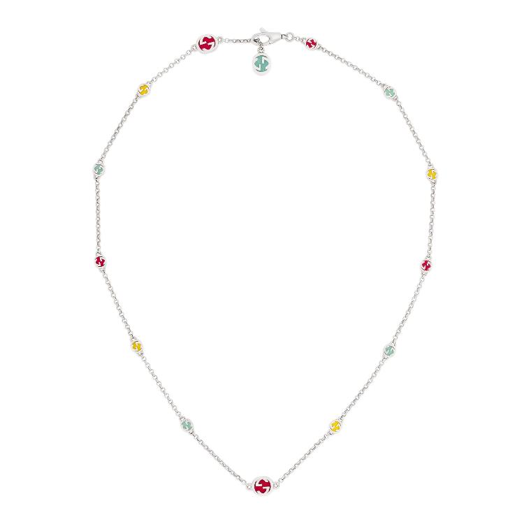 구찌 여성 팔찌 728953 J89B4 8519 Interlocking G necklace with multicolour enamel이끌라구찌