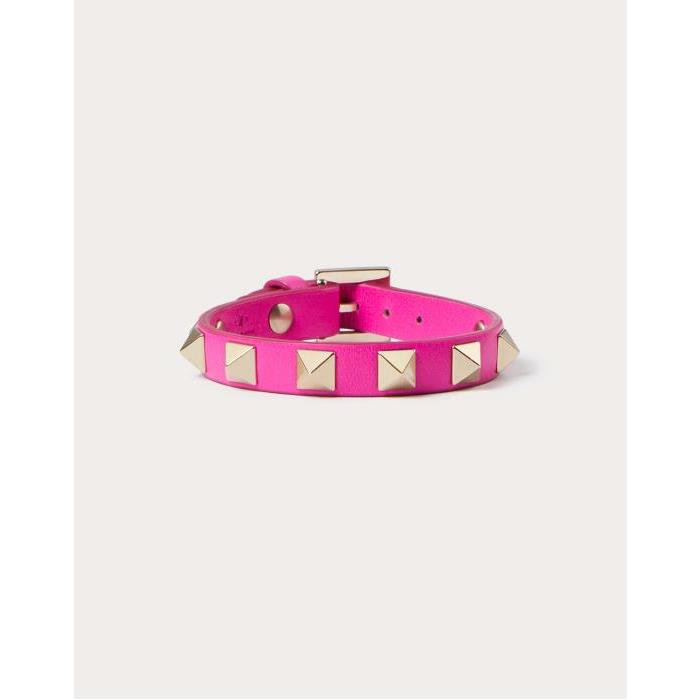 발렌티노 여성 팔찌 Rockstud Bracelet for Woman in Pink Pp | Valentino GB WJ0255VIT_UWT이끌라발렌티노