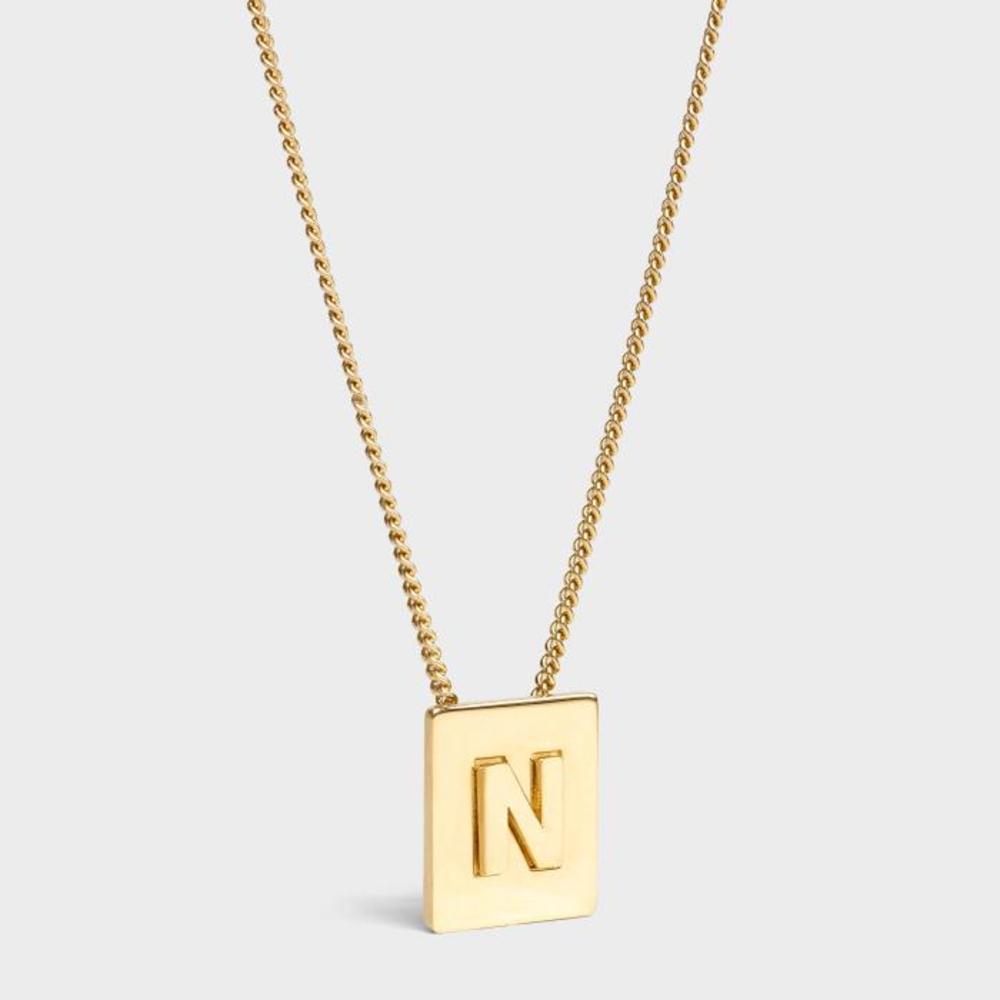셀린느 여성 목걸이 Alphabet N Necklace in Brass with Gold finish 46N0N6BRA.35OR이끌라셀린느