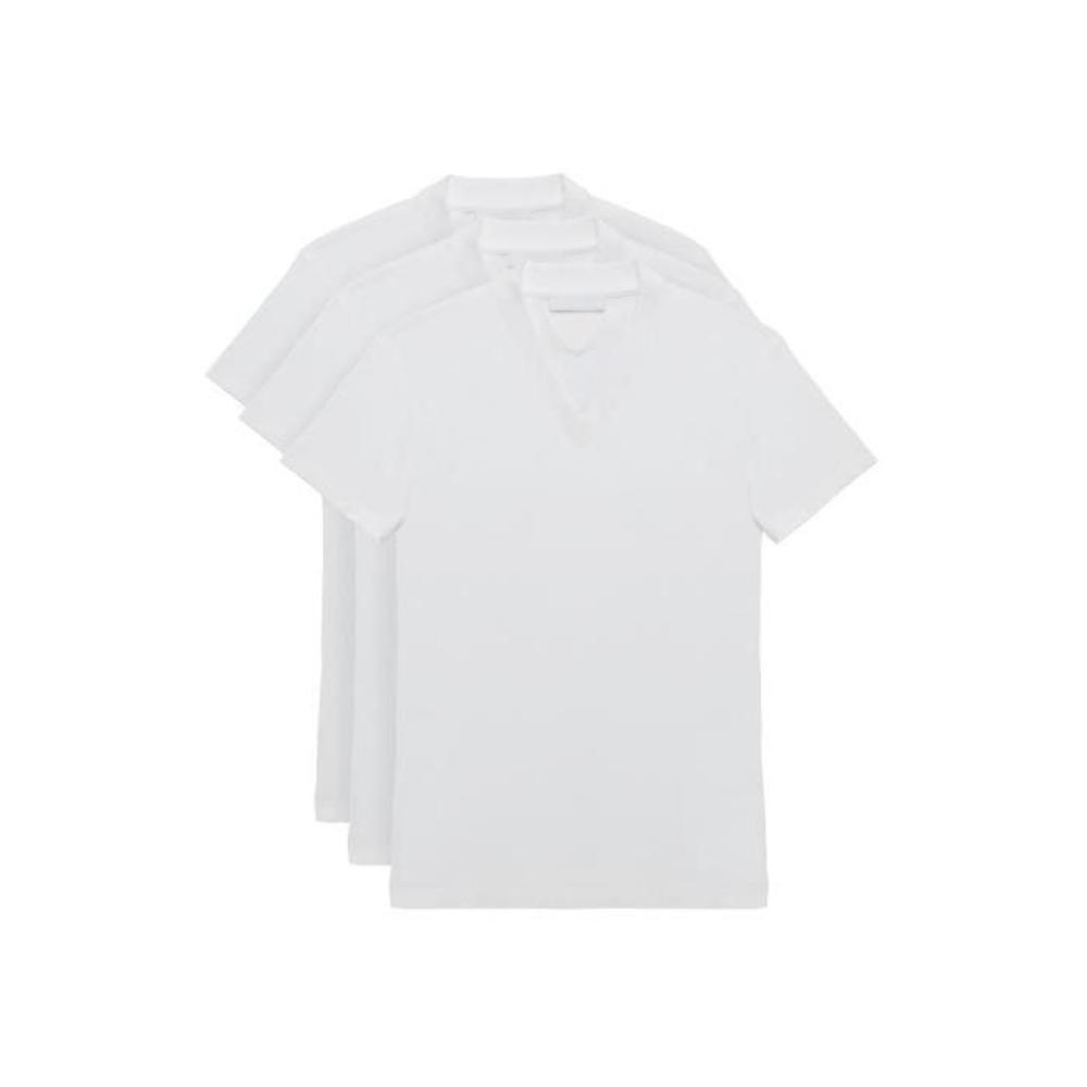 프라다 남성 티셔츠 맨투맨 UJM493_ILK_F0009_S_181 Three Pack Cotton Jersey T Shirts이끌라프라다