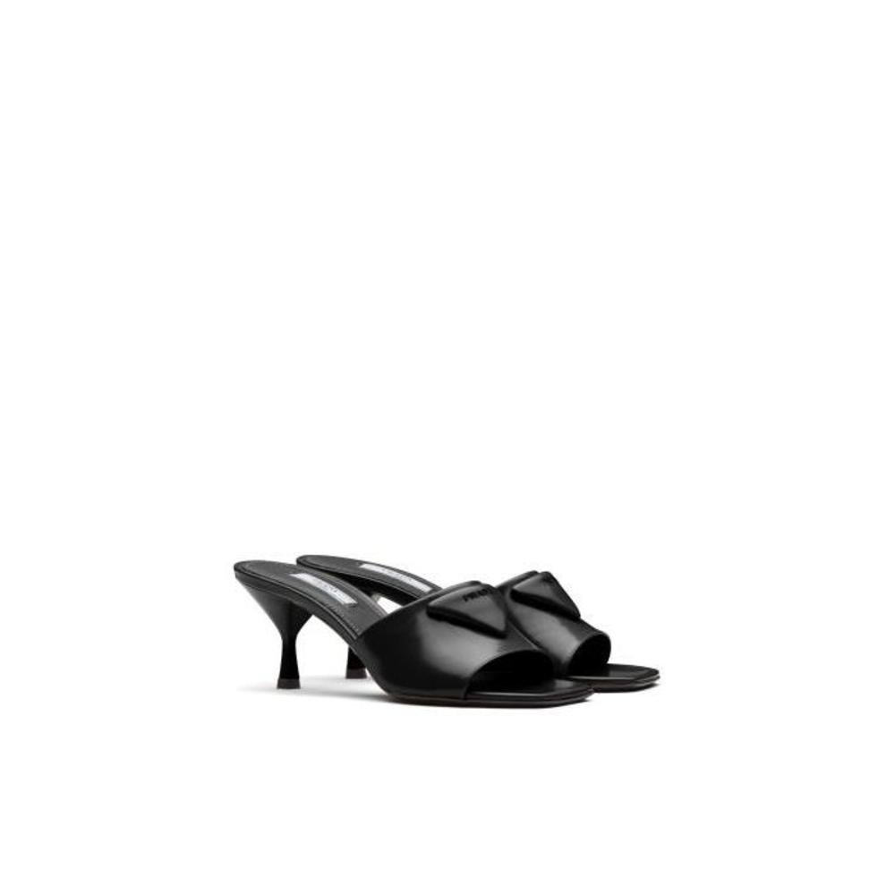 프라다 여성 샌들 슬리퍼 1XX590_055_F0002_F_065 Brushed leather heeled slides이끌라프라다