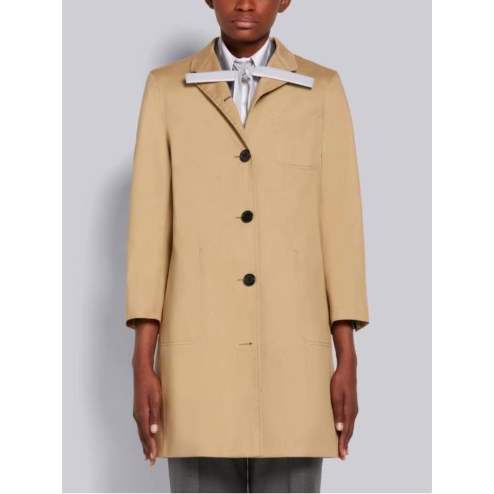 톰브라운 여성 아우터 Khaki Cotton Mackintosh High Break Overcoat FOC679U-00249250이끌라톰브라운