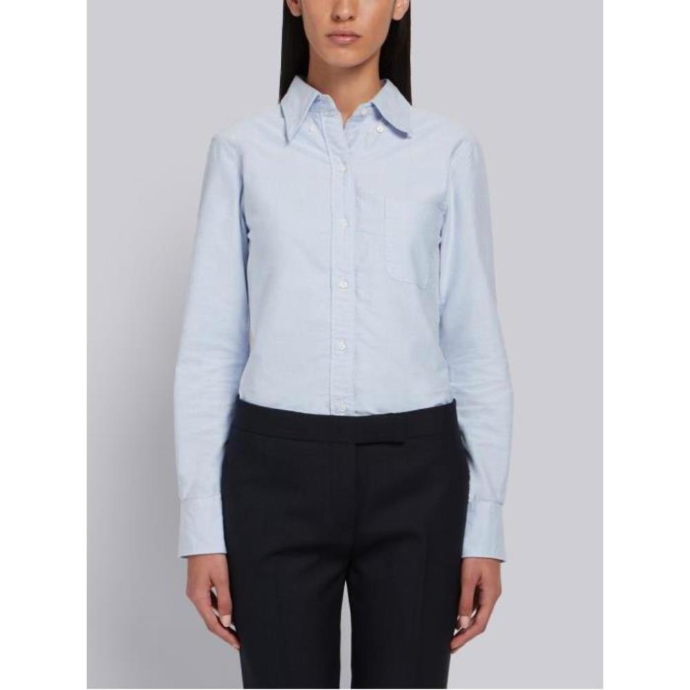 톰브라운 여성 블라우스 셔츠 Light Blue Classic Oxford Long Sleeve Button Down Shirt FLL005A-00139-480이끌라톰브라운