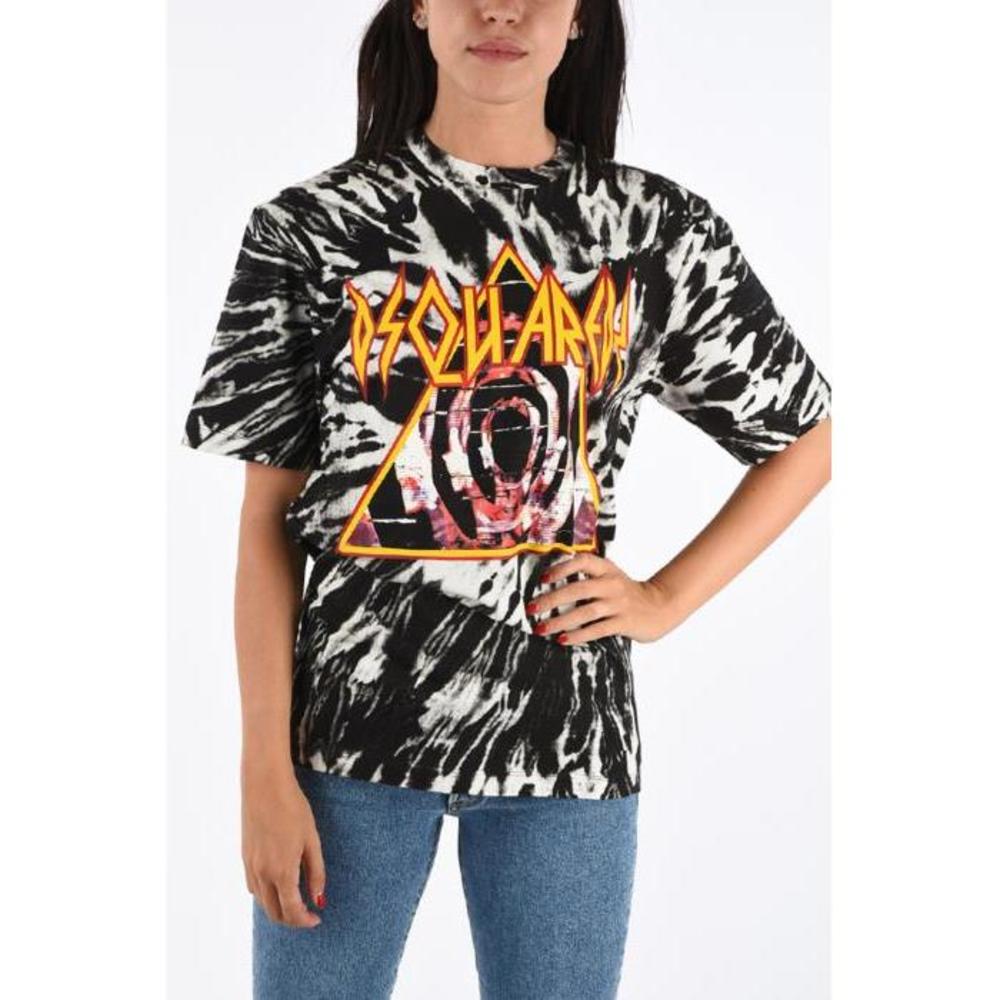 디스퀘어드 여성 티셔츠 맨투맨 Printed CONCERT FIT T shirt P229057이끌라디스퀘어드