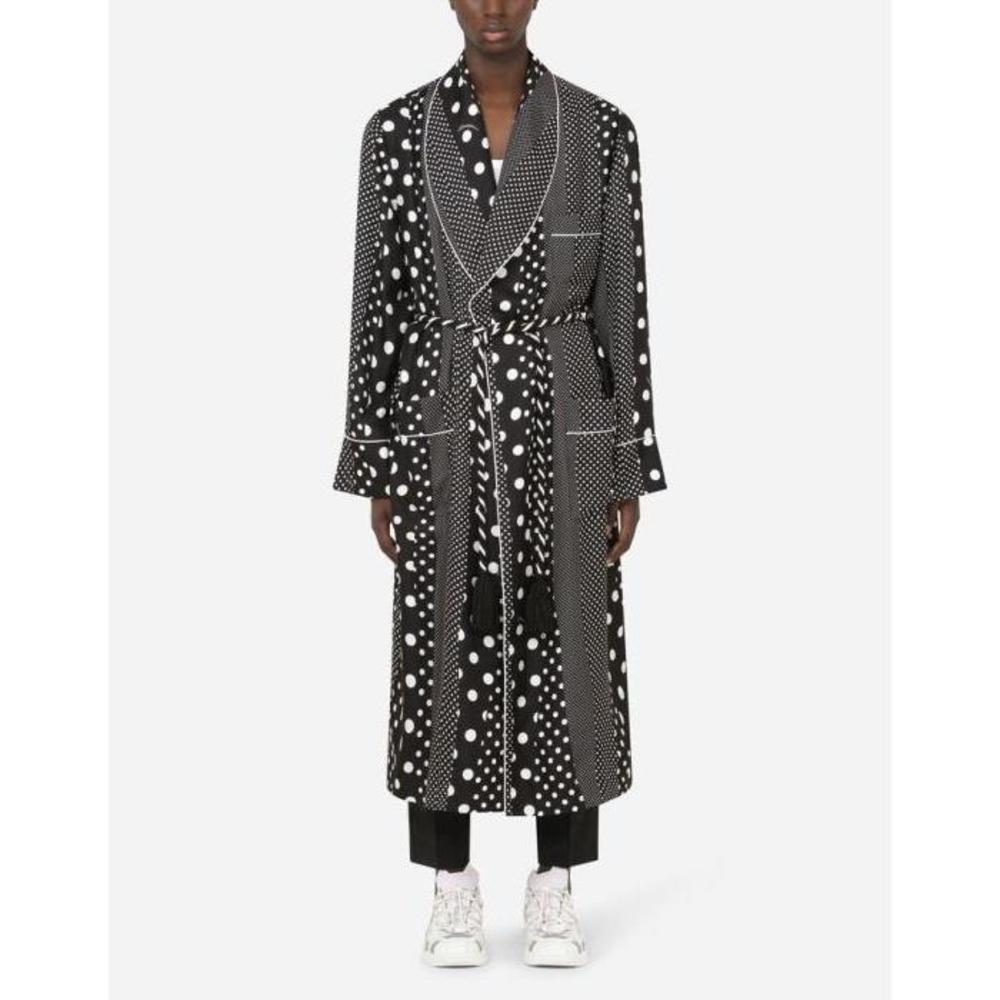 돌체앤가바나 남성 언더웨어 파자마 Silk robe with polka dot print G026YTIS1G4HN2RS이끌라돌체 앤 가바나