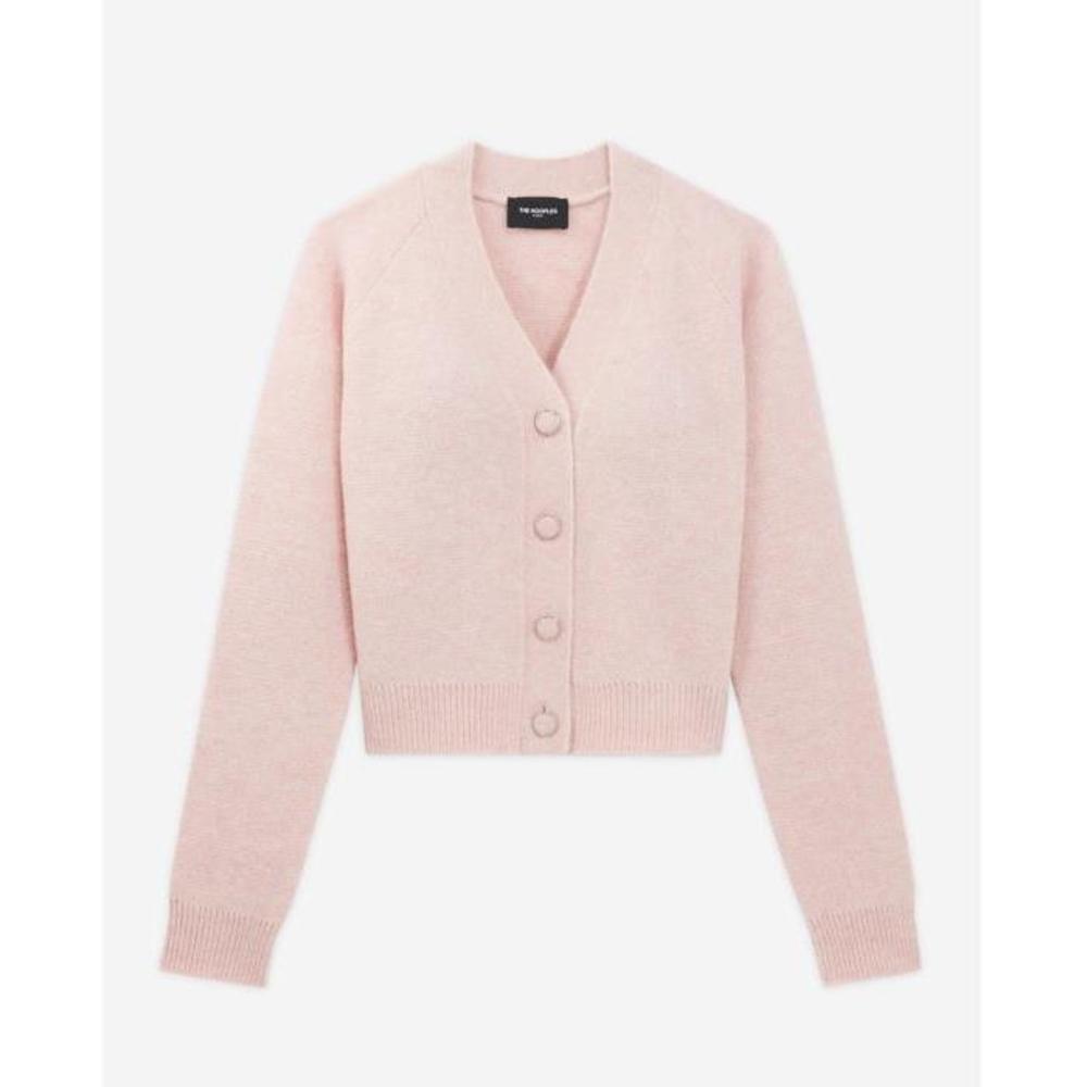 더쿠플스 여성 가디건 Cropped pink wool cardigan with pockets FCAR24002KPIN01이끌라더쿠플스