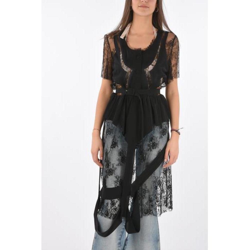 메종마르지엘라 여성 원피스 MM0 silk dress with lace details P373458이끌라메종마르지엘라
