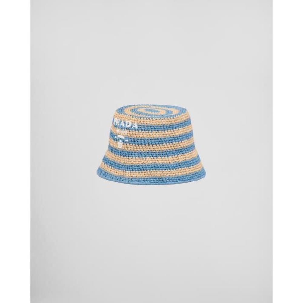 프라다 여성 모자 1HC137_2D1N_F0O8A Crochet bucket hat이끌라프라다