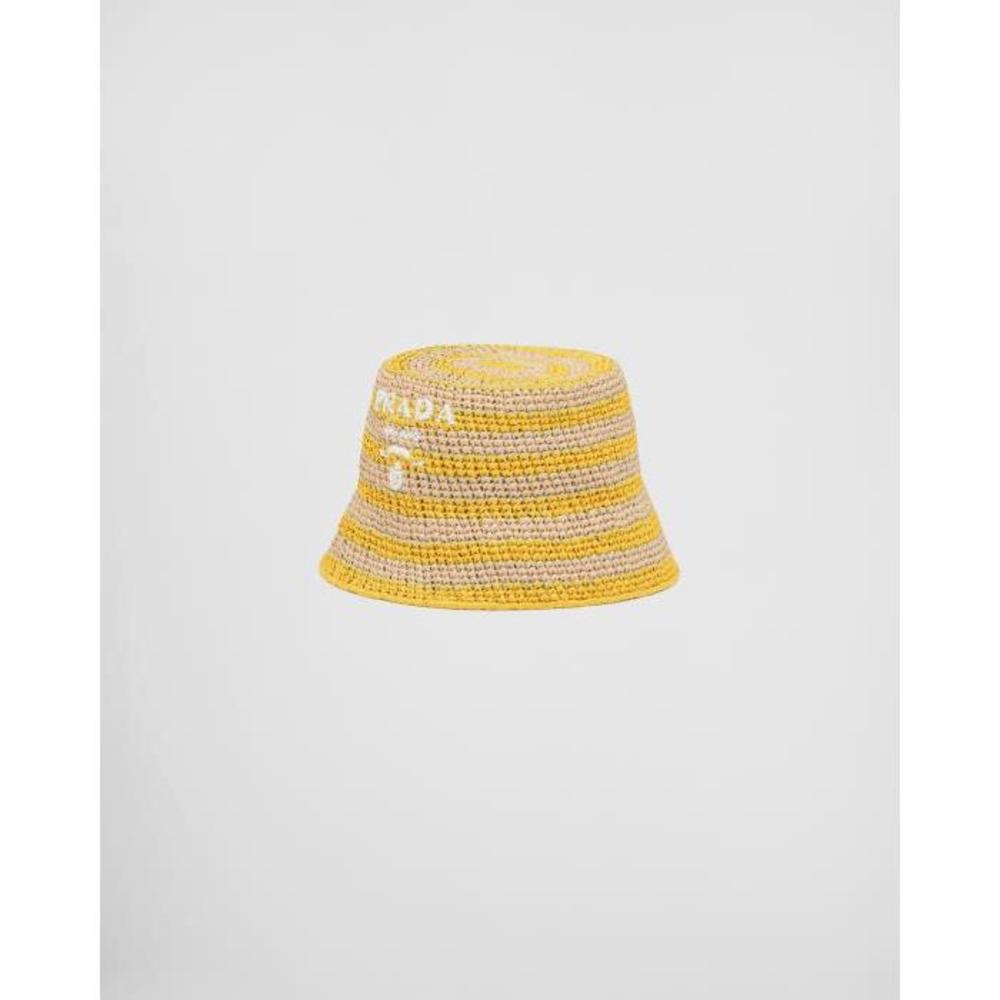 프라다 여성 모자 1HC137_2D1N_F0M7F Crochet bucket hat이끌라프라다