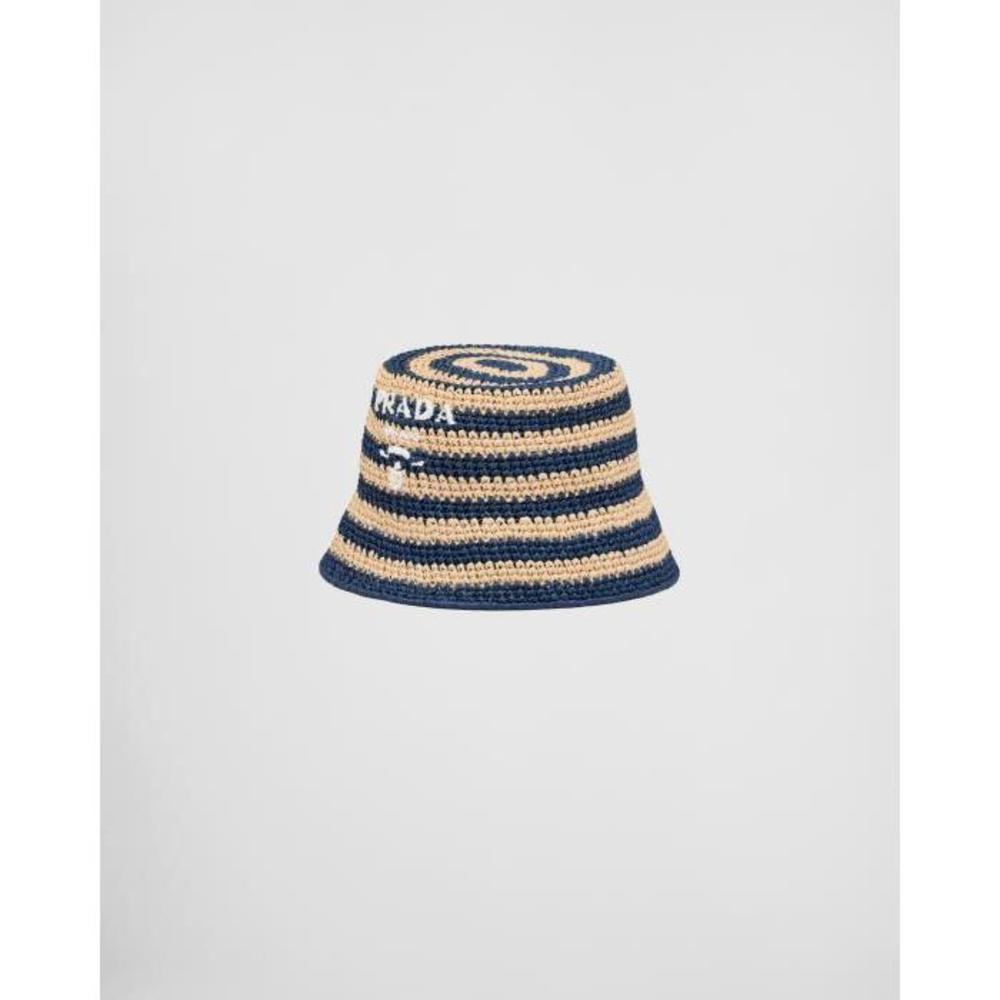 프라다 여성 모자 1HC137_2D1N_F0Z12 Crochet bucket hat이끌라프라다