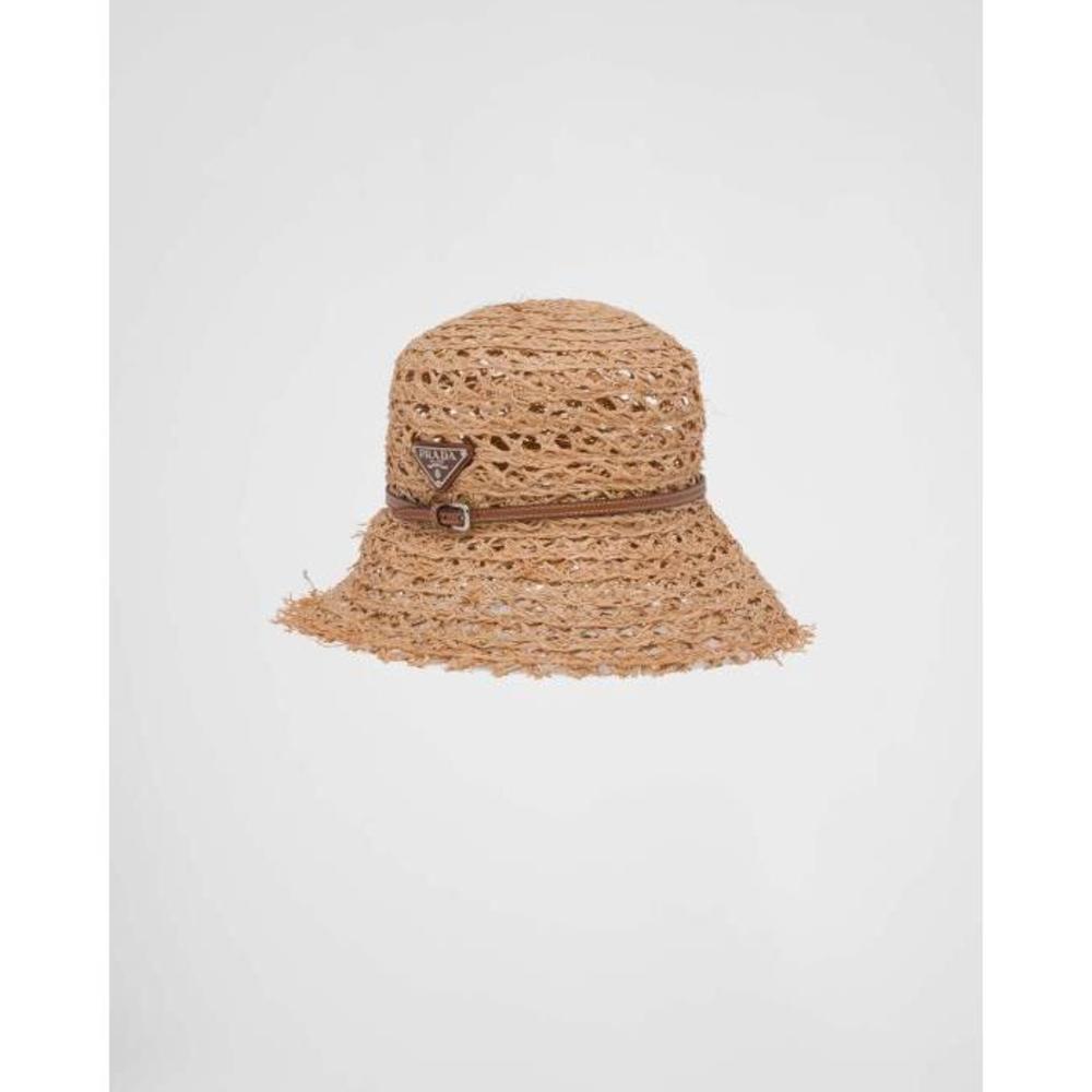 프라다 여성 모자 1HC237_2D29_F0A5T Raffia bucket hat이끌라프라다