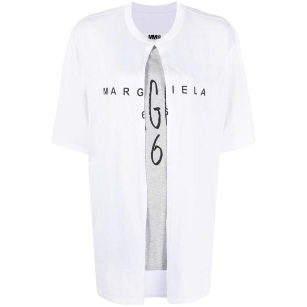 메종마르지엘라 여성 블라우스 셔츠 스플릿 디테일 티셔츠 S52GC0239S23955이끌라메종마르지엘라