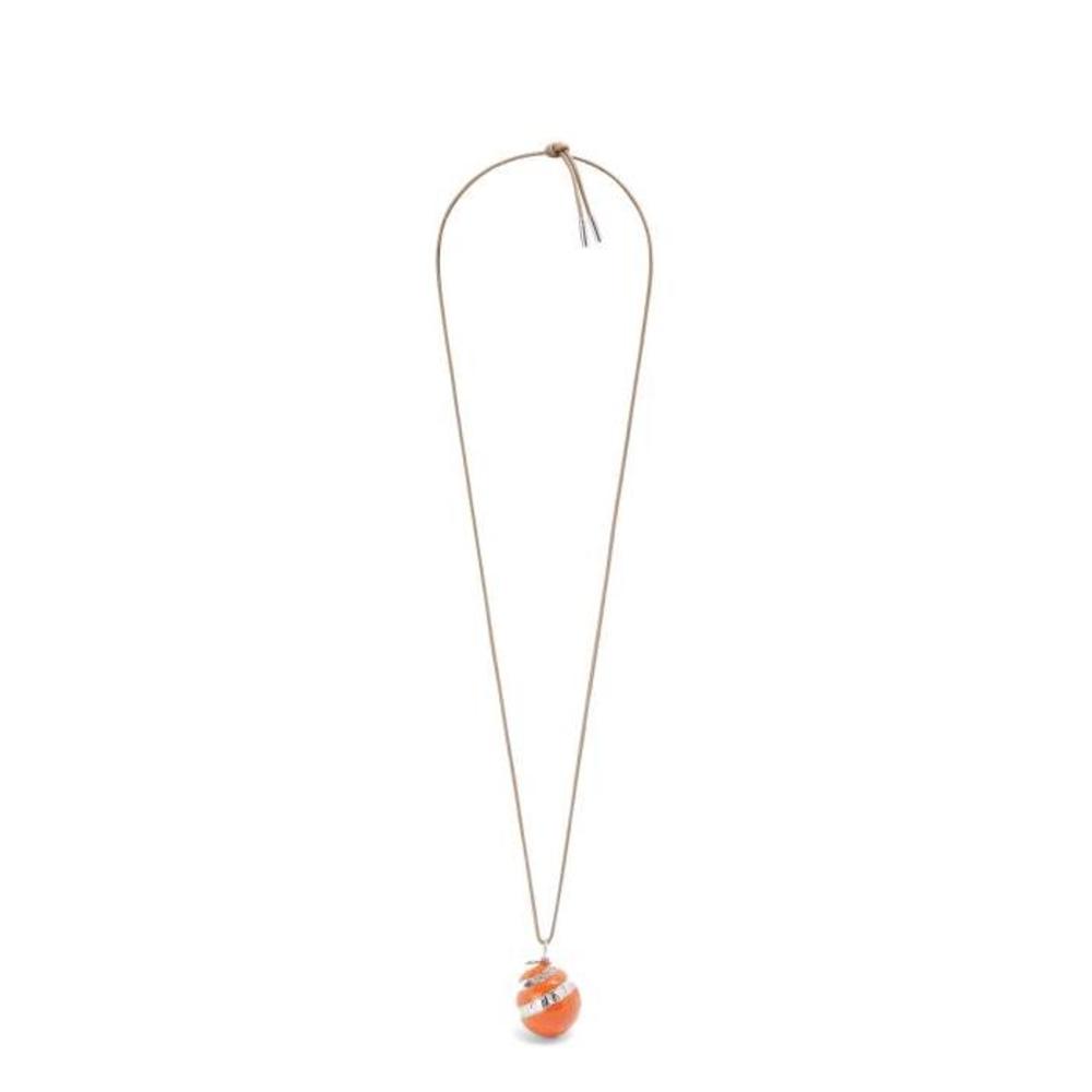 로에베 여성 목걸이 Orange pendant necklace in sterling silver&amp;enamel Silver J000241X27이끌라로에베