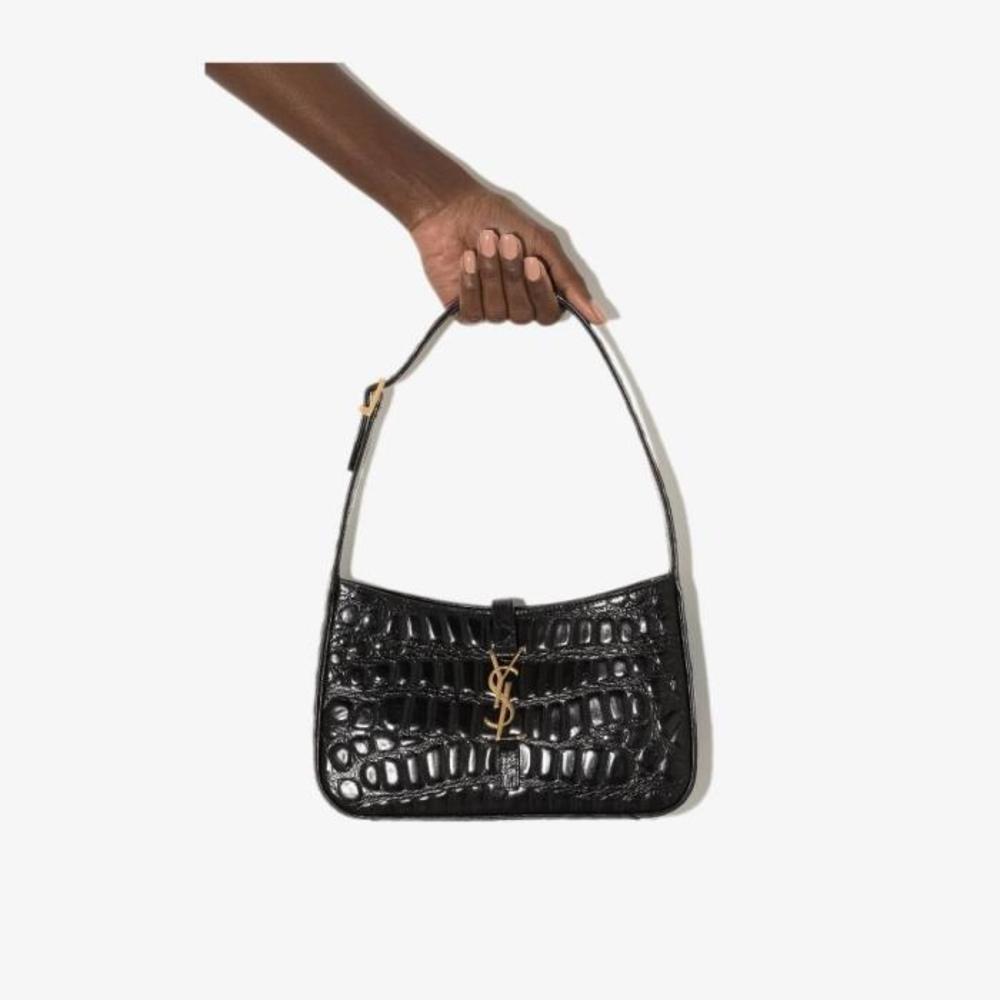 [공동구매]생로랑 여성 숄더백 크로스백 Black 5 A 7 mock croc leather shoulder bag 17427571_6572282US0W이끌라생로랑