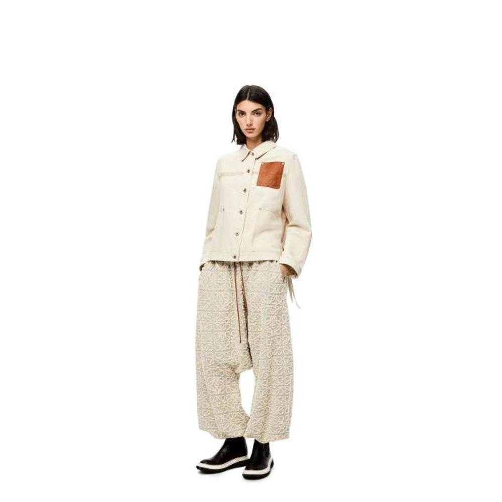 로에베 여성 자켓 블레이저 Workwear jacket in cotton&amp;linen Ecru S359Y50X07이끌라로에베