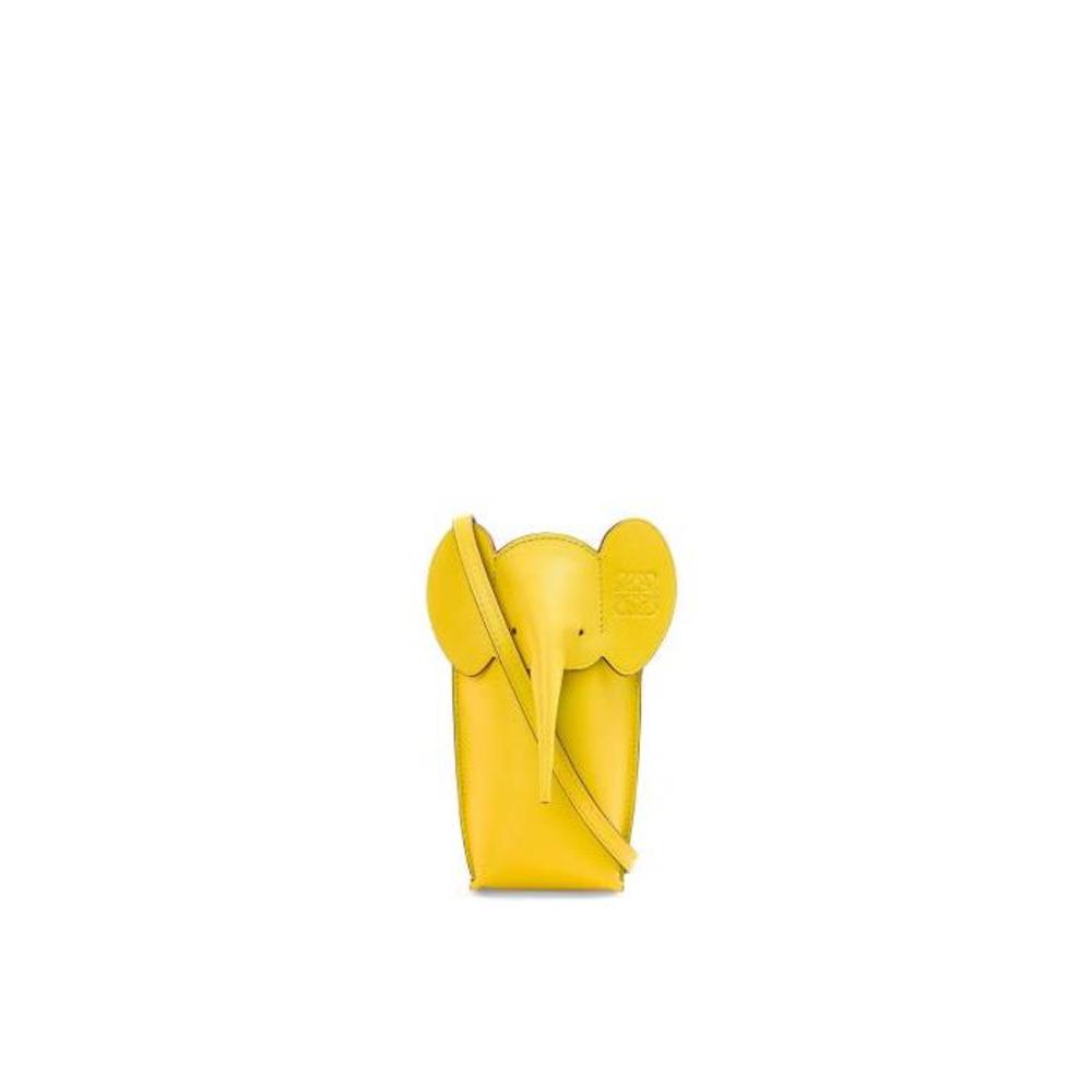 로에베 여성 파우치 Elephant Pocket in classic calfskin Yellow C623B02X04이끌라로에베