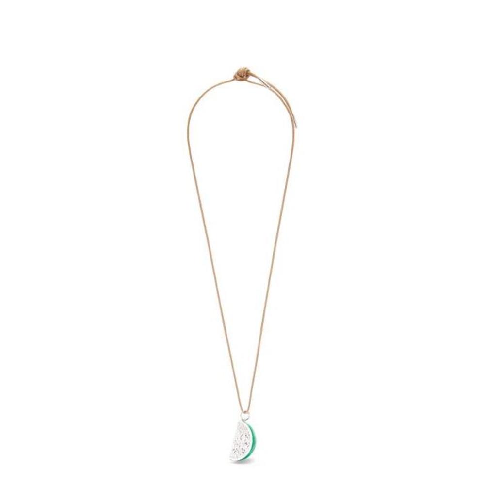 로에베 여성 목걸이 Lime necklace in sterling silver&amp;enamel Silver J937241X01이끌라로에베