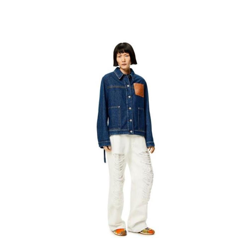로에베 여성 자켓 블레이저 Workwear jacket in denim Denim Blue/Light Denim Blue S359Y50X06이끌라로에베
