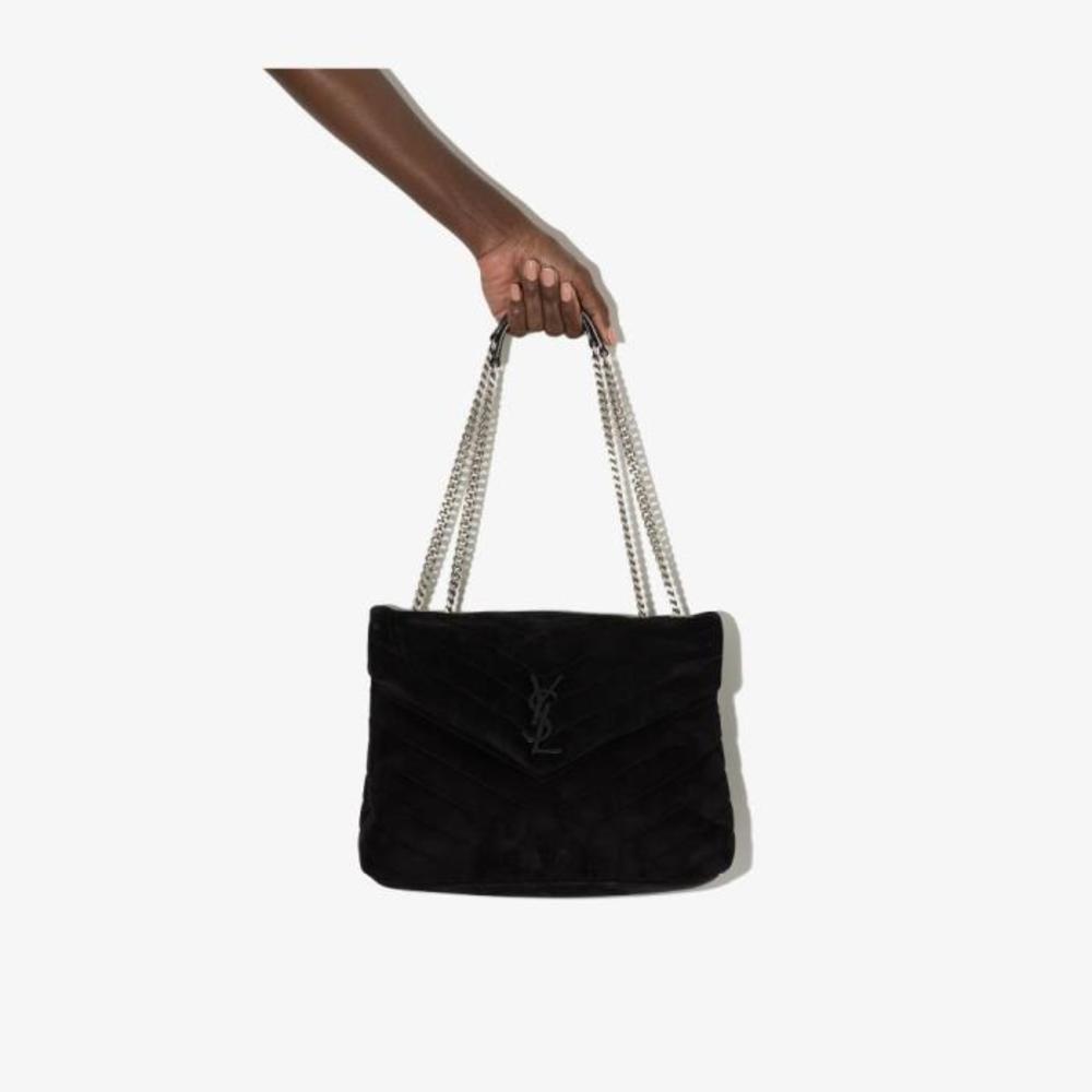 [공동구매]생로랑 여성 숄더백 크로스백 black Loulou medium suede shoulder bag 17129609_6690481U8E6이끌라생로랑