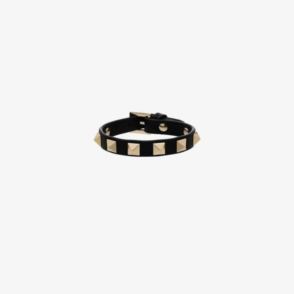 베르사체 여성 팔찌 black Rockstud leather bracelet 15159657_WJ0255VIT이끌라발렌티노