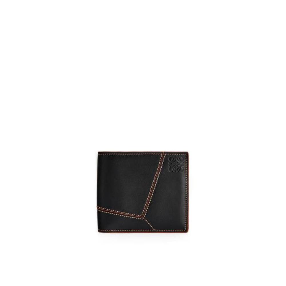로에베 남성 반지갑 Puzzle stitches bifold wallet in smooth calfskin Black C510302X03이끌라로에베