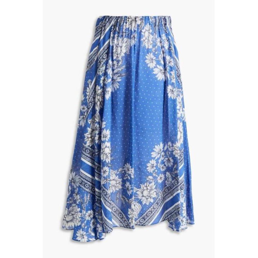 산드로 여성 스커트 Leonor printed linen&amp;silk blend crepon midi skirt 38063312419962566이끌라산드로