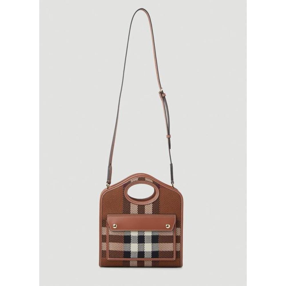 버버리 여성 숄더백 크로스백 Pocket Check Mini Shoulder Bag in Brown 8049138 A9011이끌라버버리