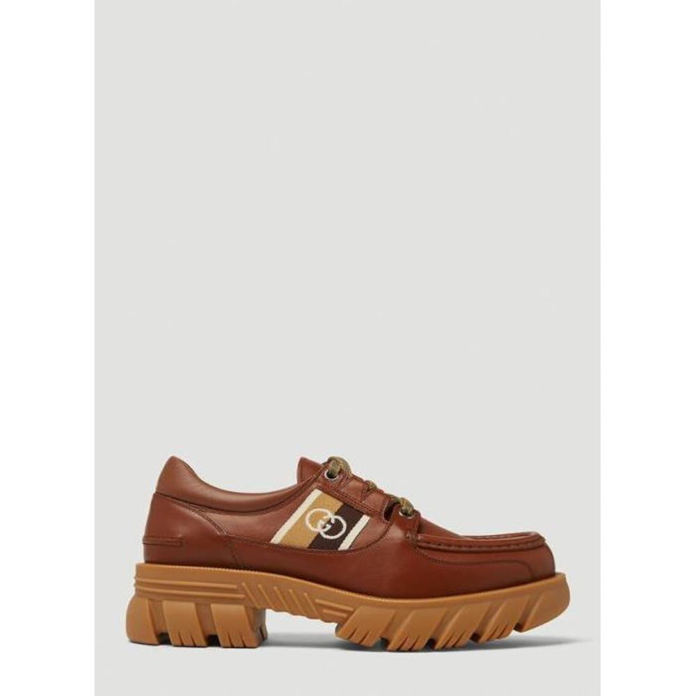 구찌 남성 구두 로퍼 Jacquard GG Stripe Deck Shoes in Brown 663369-DTNE0-2560이끌라구찌