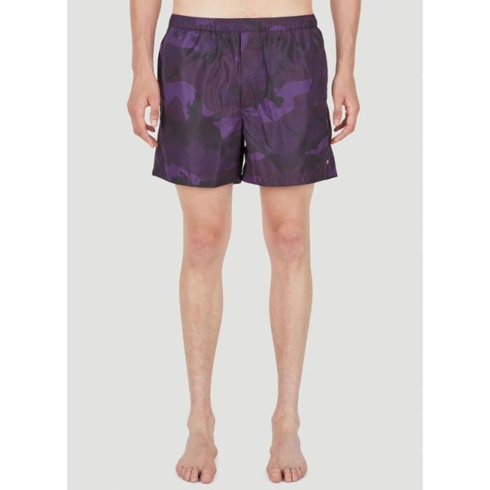 발렌티노 남성 비치웨어 Camouflage Print Swim Shorts in Purple 1V3UH0288QV이끌라발렌티노
