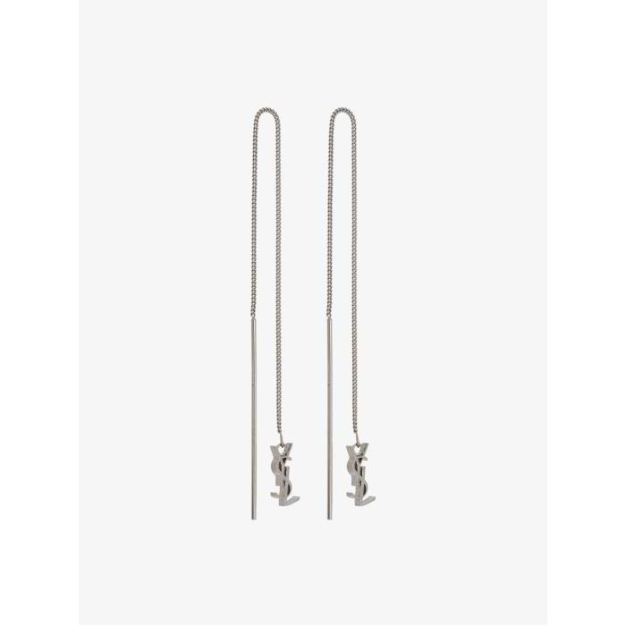 생로랑 여성 귀걸이 Silver Tone Opyum Monogram Threader Earrings 15628703_635450Y1500이끌라생로랑