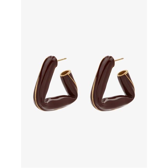 보테가베네타 여성 귀걸이 brown gold plated Fold hoop earrings 16771231_665785VAHU4이끌라보테가베네타