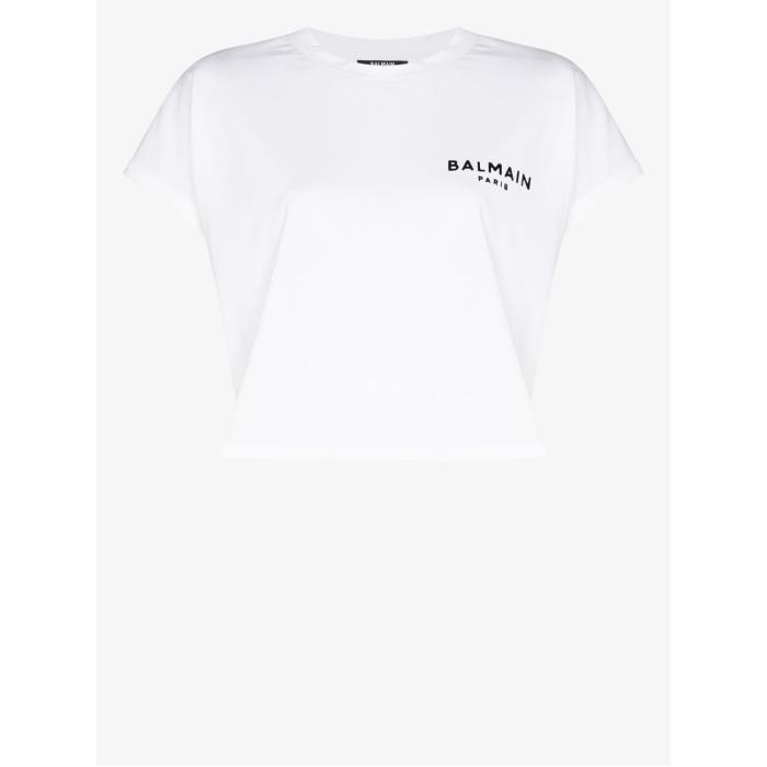 발망 여성 티셔츠 맨투맨 White cropped logo cotton T Shirt 18585703_YF1EE005BB01이끌라발망