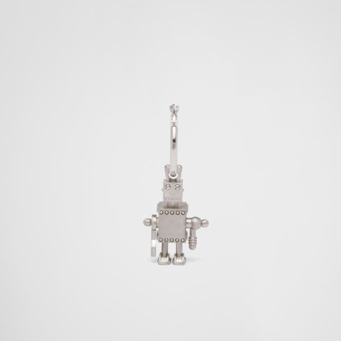 프라다 남성 귀걸이 2JO875_2B54_F0118 Single earring with Robot Jewels pendant이끌라프라다