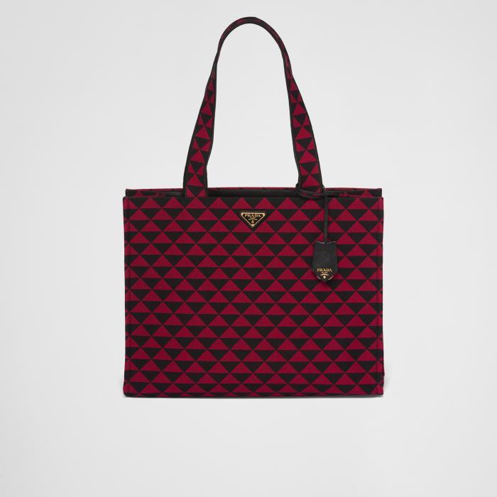 프라다 남성 토트백 탑핸들백 2VG106_2FKL_F0V1I_V_OOO Prada Symbole bag in embroidered fabric이끌라프라다