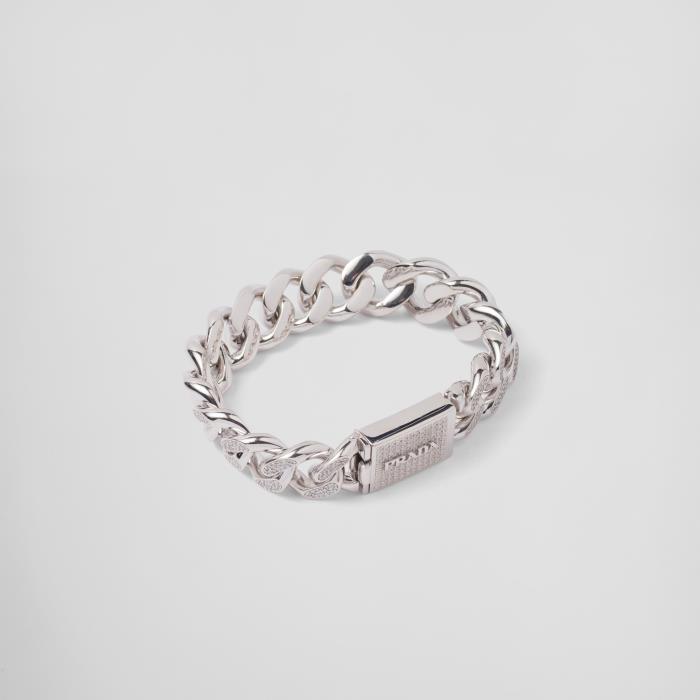 프라다 남성 팔찌 2JB355_2DZ5_F0118 Crystal Logo Jewels bracelet이끌라프라다