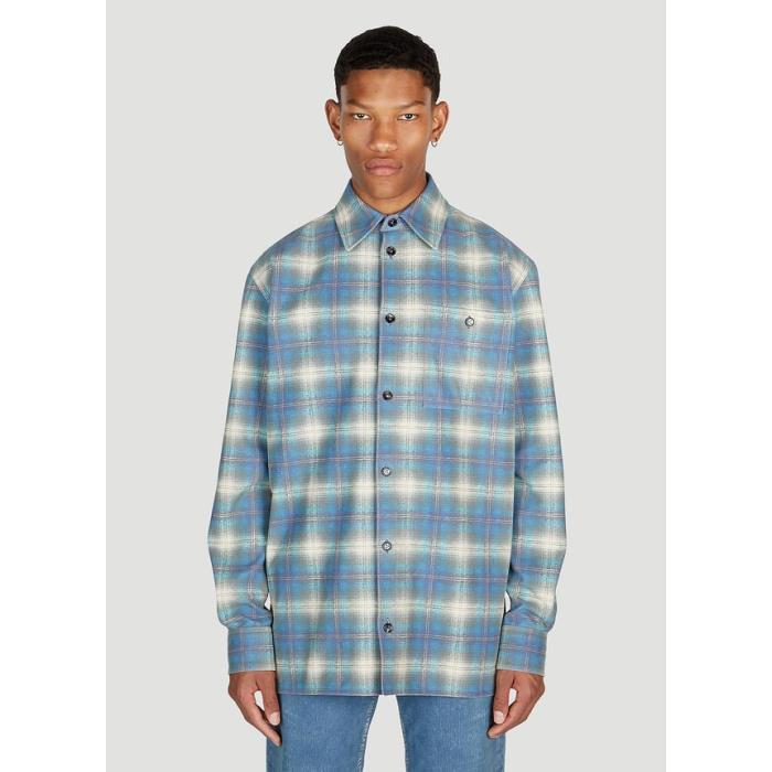 보테가베네타 남성 셔츠 Flannel Print Leather Shirt 736013 V2QG0 4116이끌라보테가베네타