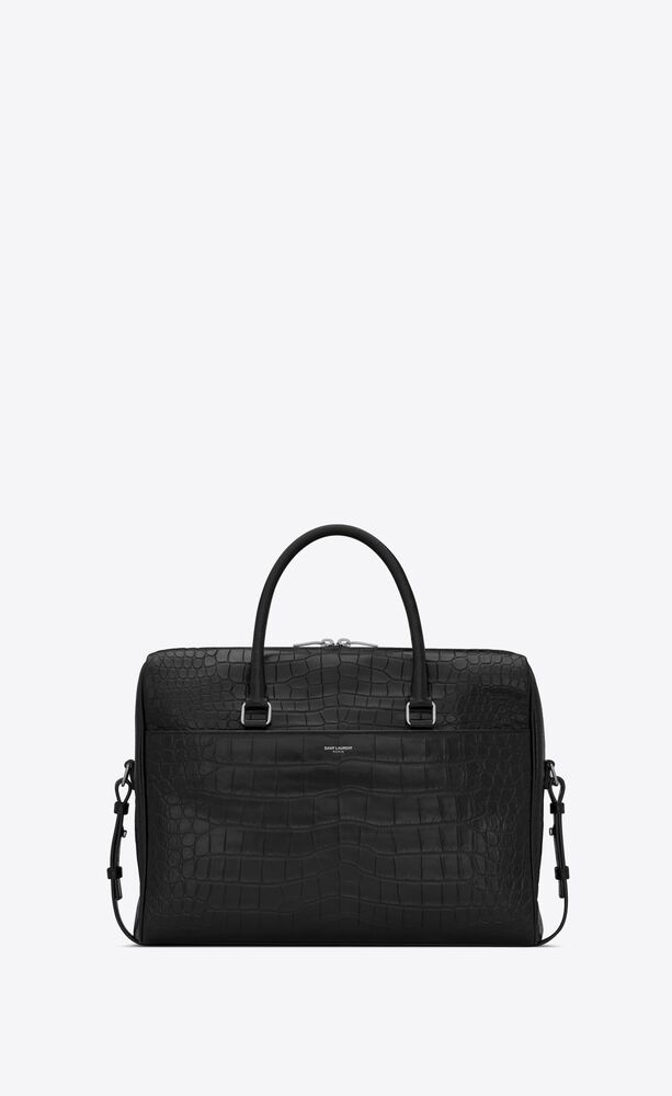 생로랑 남성 서류백 비즈니스백 625449DZE0E1000 duffle saint laurent briefcase bag in crocodile embossed matte leather이끌라생로랑