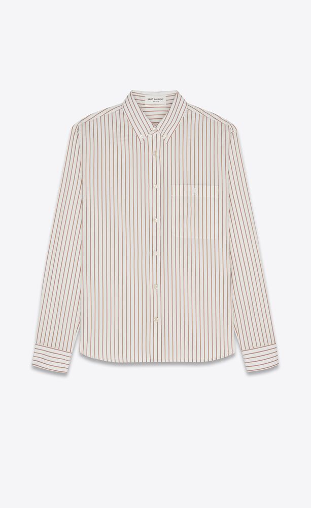 생로랑 남성 셔츠 712700Y6E779260 cassandre shirt in striped cotton poplin이끌라생로랑