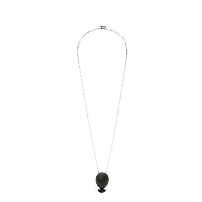 로에베 여성 목걸이 Balloon pendant in sterling silver&amp;enamel Black J710241X02-1100이끌라로에베