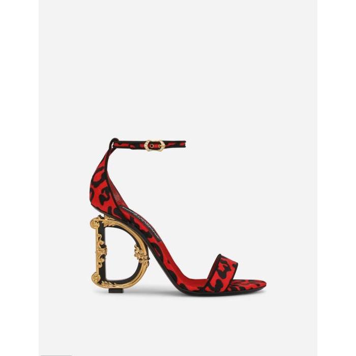 돌체앤가바나 여성 샌들 슬리퍼 Leopard print brocade sandals with baroque DG detail CR0739AH549HSYJN이끌라돌체 앤 가바나
