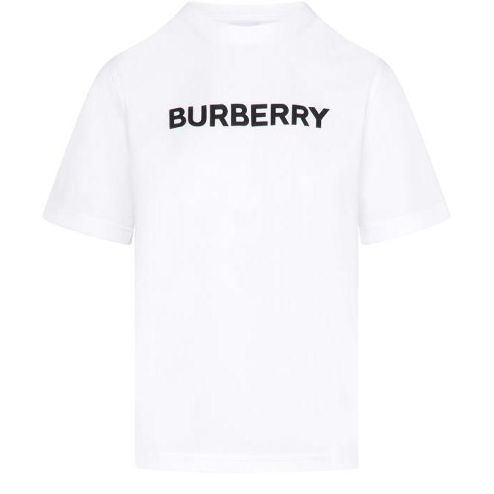 버버리 여성 티셔츠 맨투맨 로고 프린트 코튼 티셔츠 BURTRYP7WHT4TAAA00이끌라버버리
