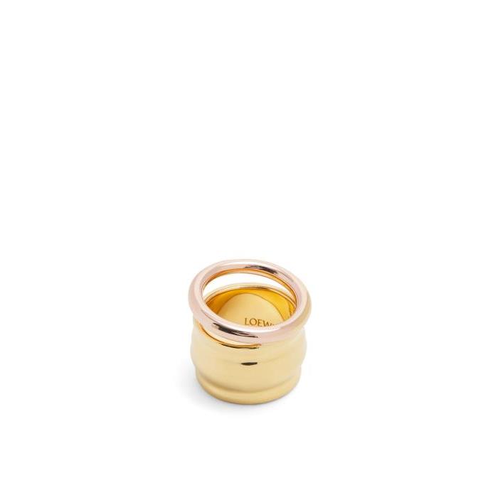 로에베 여성 반지 Nappa knot ring in sterling silver Gold/Rose Gold J918305X03-8693이끌라로에베
