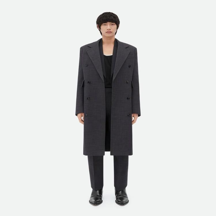 보테가베네타 남성 코트 Curved Sleeves Wool Coat 738208VKPH01305이끌라보테가베네타