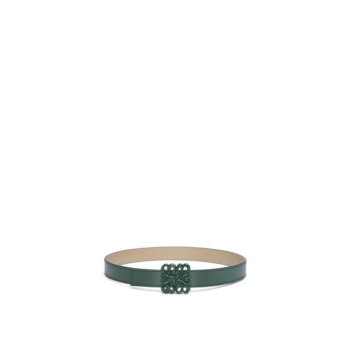 로에베 여성 벨트 Reversible Inflated Anagram belt in soft calfskin Vintage Khaki/Clay Green E619Z15X11-0004이끌라로에베