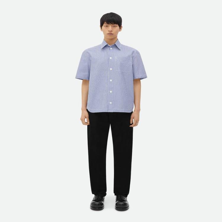 보테가베네타 남성 셔츠 Relaxed Fit Short Sleeved Nylon Shirt 744336V2YP04028이끌라보테가베네타