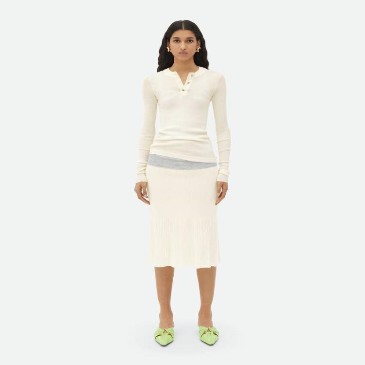 보테가베네타 여성 스커트 Light Wool Midi Skirt 744216V32A09071이끌라보테가베네타