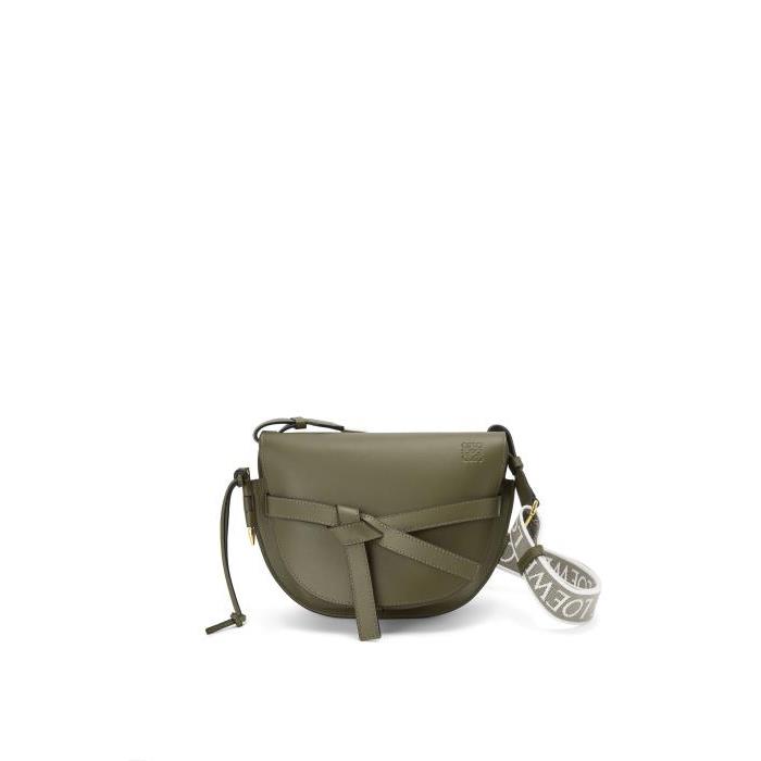 로에베 여성 숄더백 크로스백 Small Gate bag in soft calfskin&amp;jacquard Autumn Green A650T20X40-4357이끌라로에베