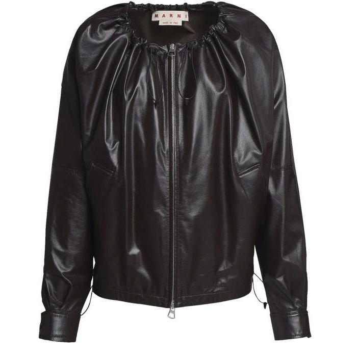 마르니 여성 자켓 블레이저 가벼운 나파 가죽 재킷 MNI696ZPBRWAZAAA00이끌라마르니