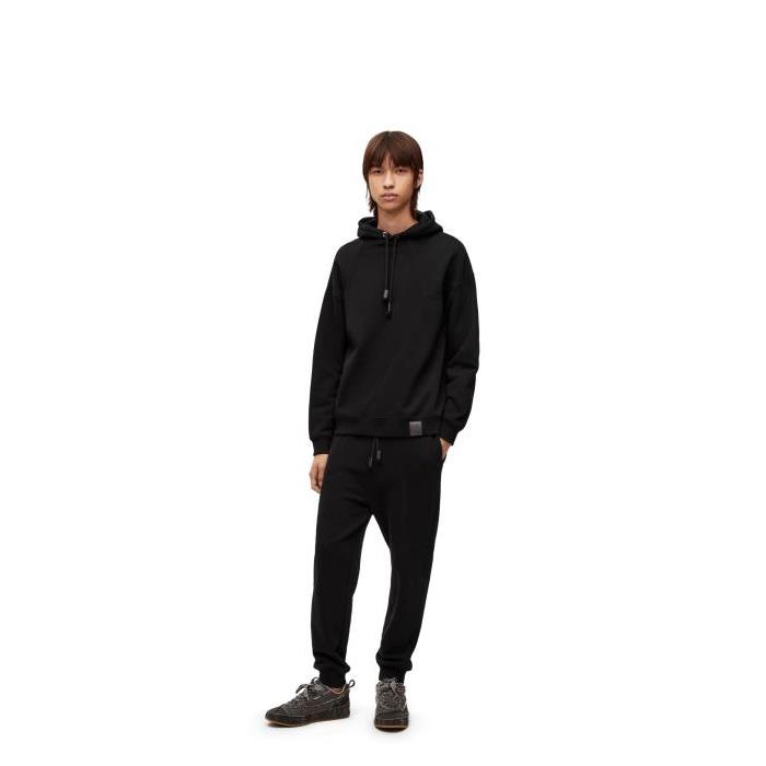 로에베 남성 후드티 후드집업 Puzzle relaxed fit hoodie in cotton Black H526Y25J26-1100이끌라로에베
