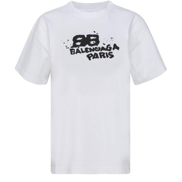 발렌시아가 여성 티셔츠 맨투맨 프린팅 티셔츠 BAL3WZREBCK4TAAA00이끌라발렌시아가